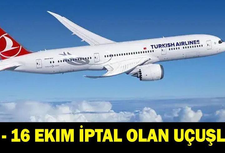 İptal olan uçuşlar hangi̇leri̇: 15