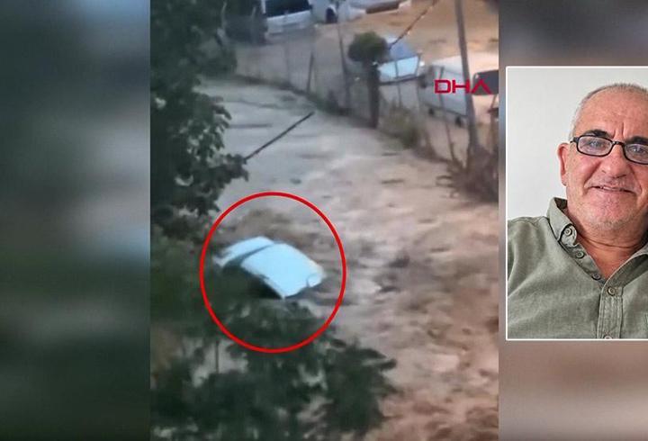 Sarıyer'de selde kaybolan Ahmet Derin'in aracının sürüklendiği anlar kamerada