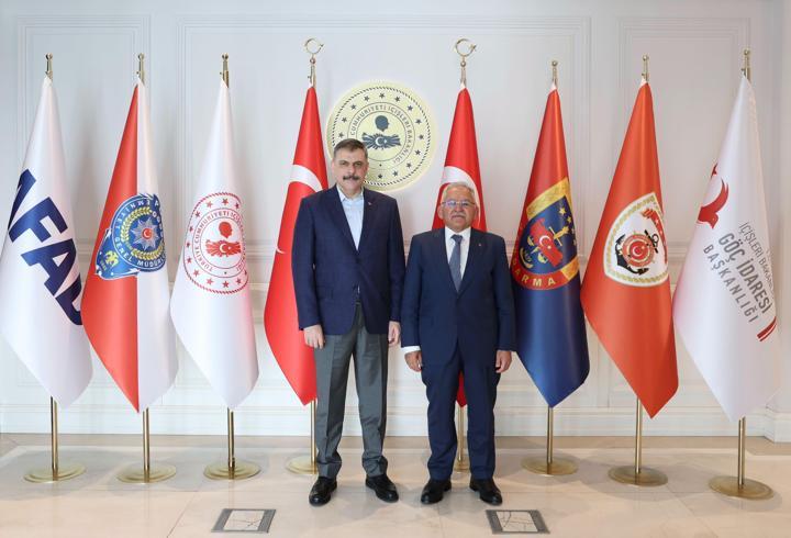 Başkan Büyükkılıç, İçişleri Bakanı Çiftçi’yi ziyaret etti