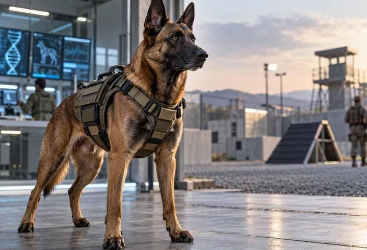 Köpekleri savaş alanına hazırlıyor