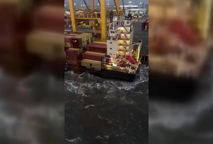 Almanya'da korkutan gemi kazası