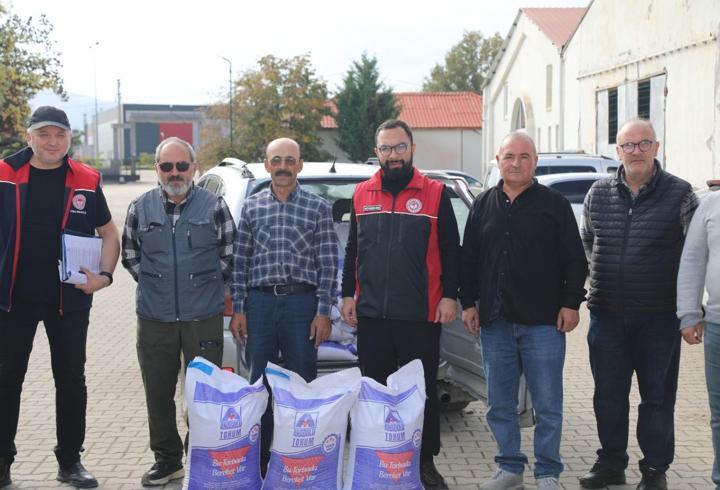 Kırıkkale'de üreticilere yeşil mercimek tohumu dağıtıldı