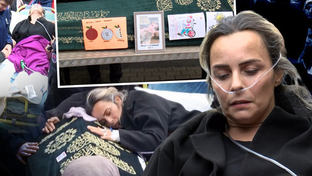 Cenazesi 11 gün bekletildi: 5 yaşındaki Gülce'ye gözyaşları içinde veda! Acılı anne ambulansla getirildi