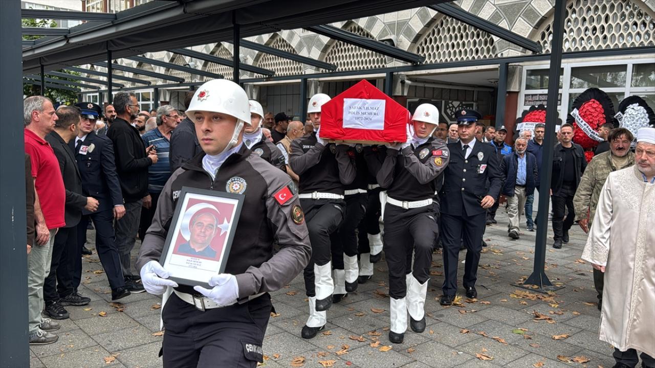 Rize'de hayatını kaybeden polis memuruna veda
